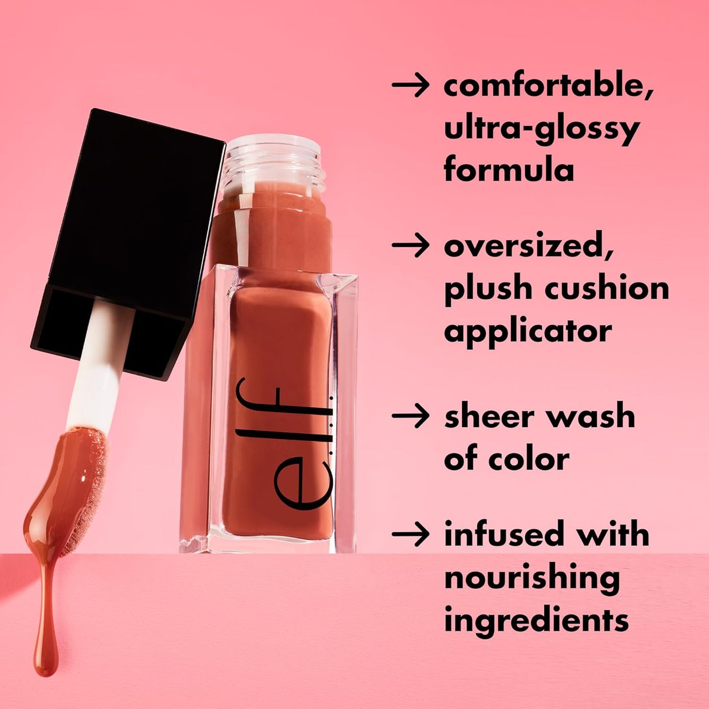Radiant Reviver Lip Oil - Nourishing Tinted Formula for High-Shine, Infused with Jojoba Oil, Vegan & Cruelty-Free, Red Delicious Shade