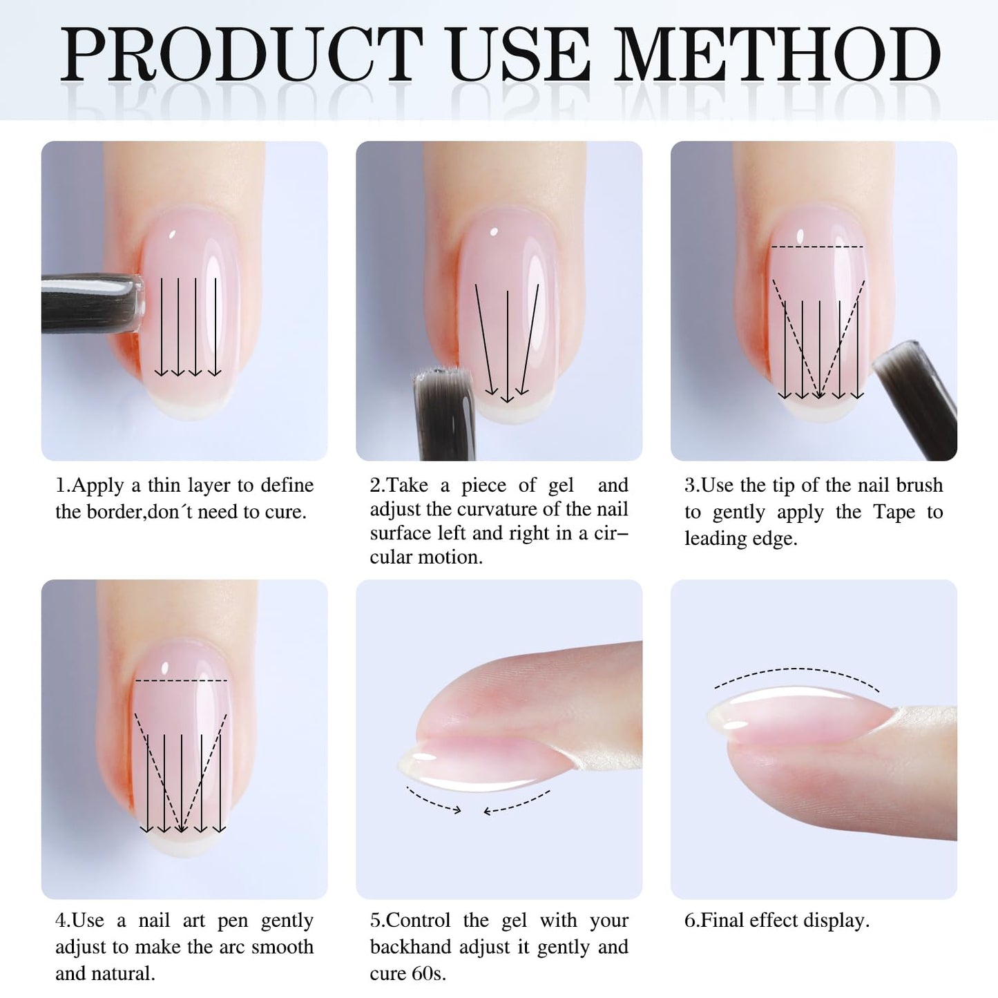 Nail Strengthener Rubber Gel Polish - 0.52Oz Clear Builder for Thickening & Extension