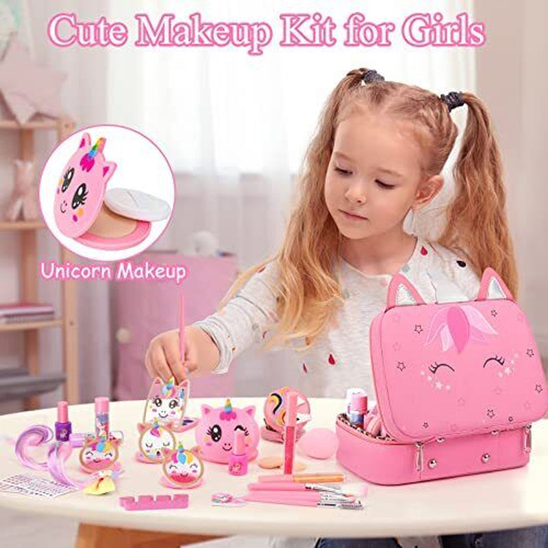 Girls Washable Makeup Set - Fun & Safe Kids Makeup Kit for Creative Play!