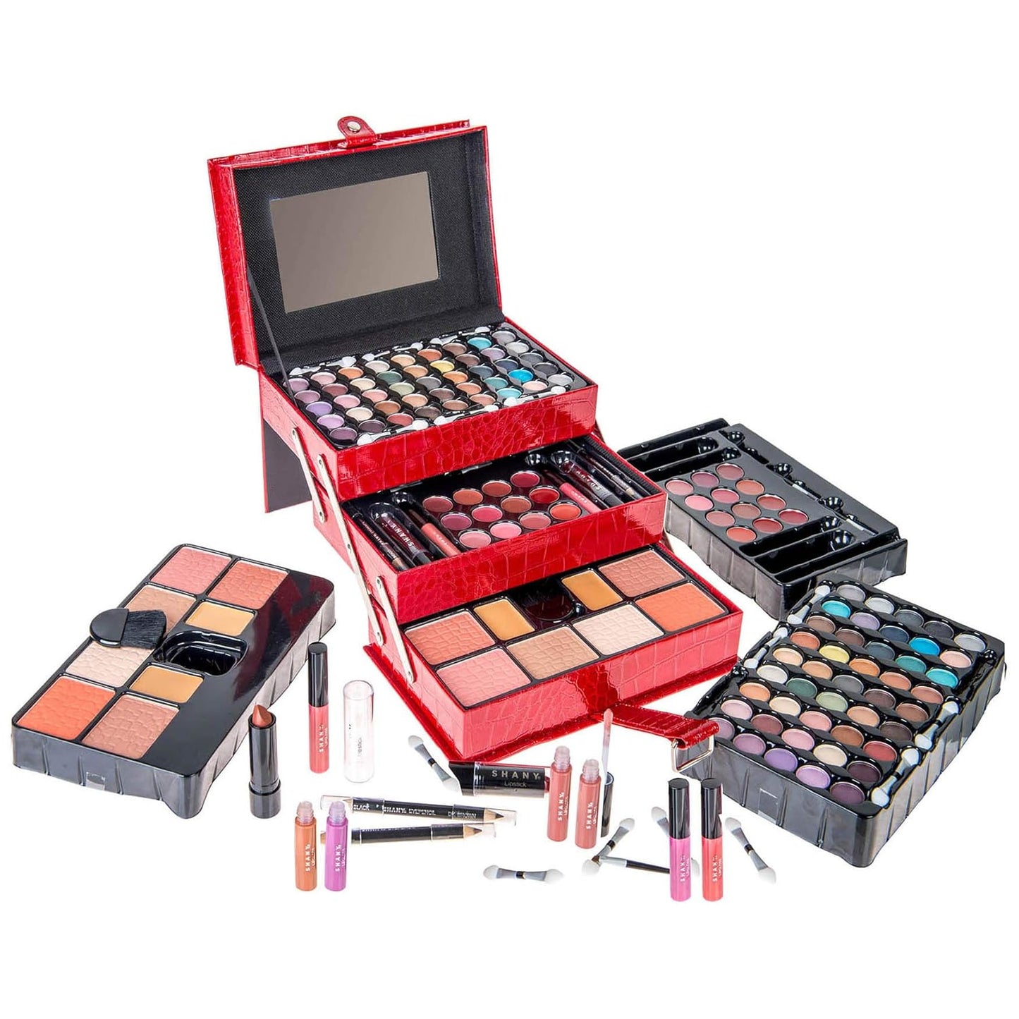 Ultimate Holiday Makeup Kit: Eyeshadow, Blush, Powder, Lipstick & More!