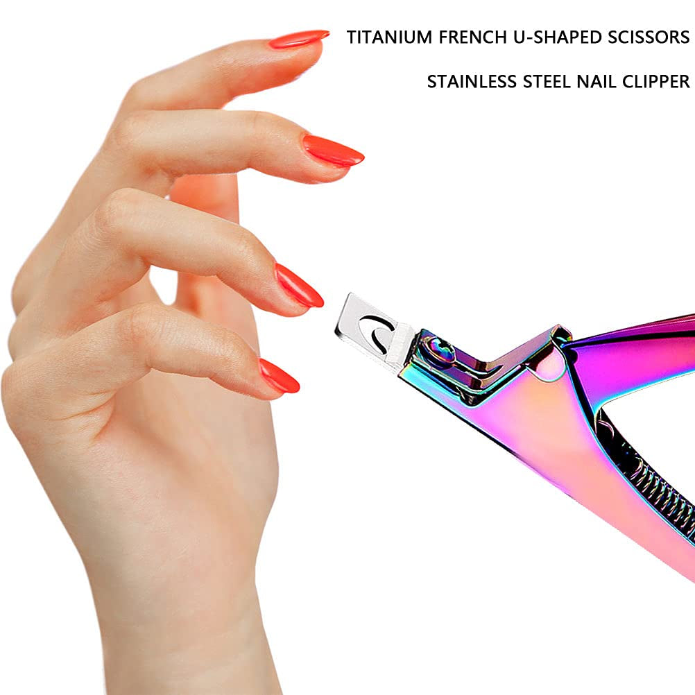 Professional Acrylic Nail Tip Cutter - Rainbow Finish Manicure Tool