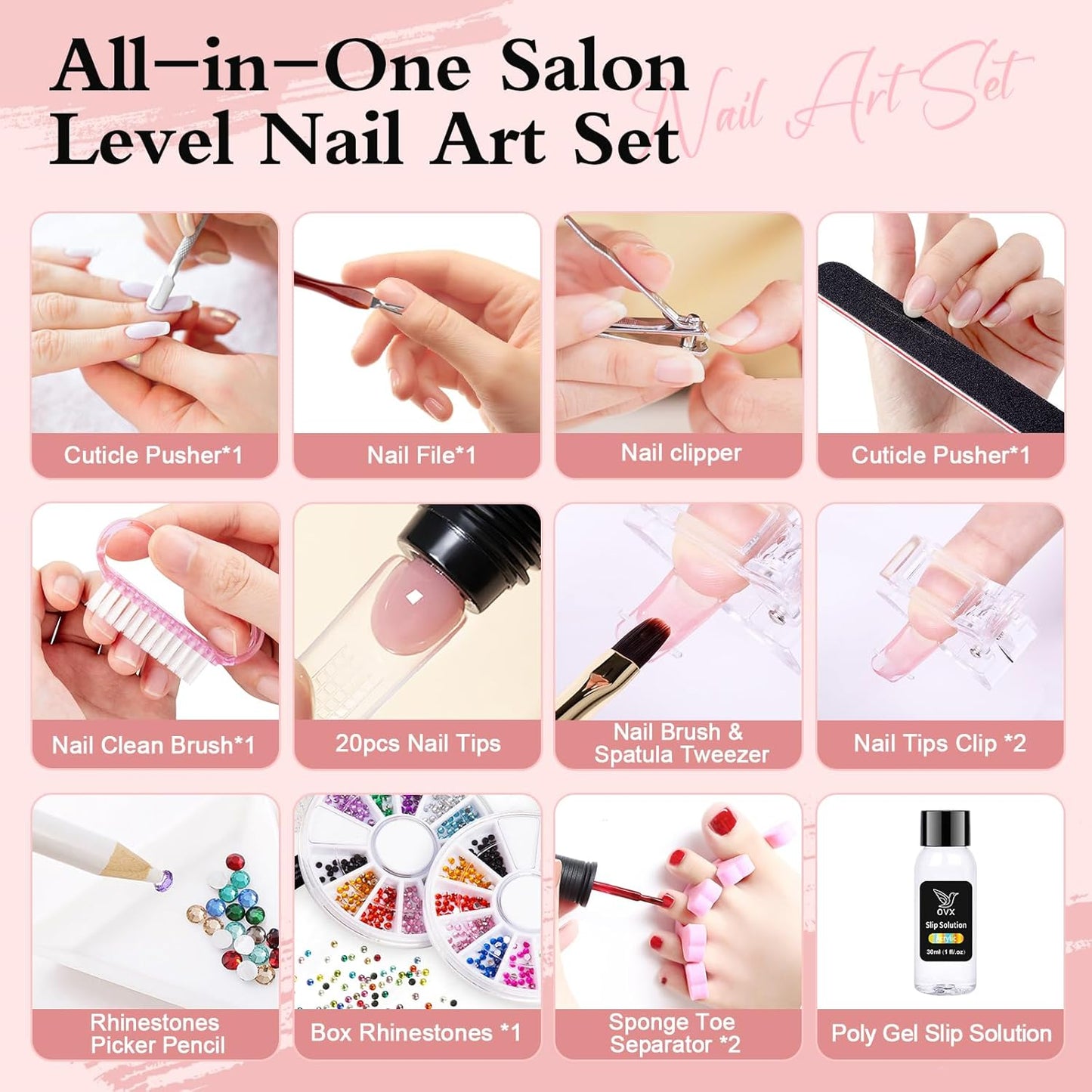 Ultimate Poly Nail Extension Gel Kit - 10 Vibrant Colors, Complete Acrylic Nail Art Set for Beginners with UV Lamp & Essential Tools!