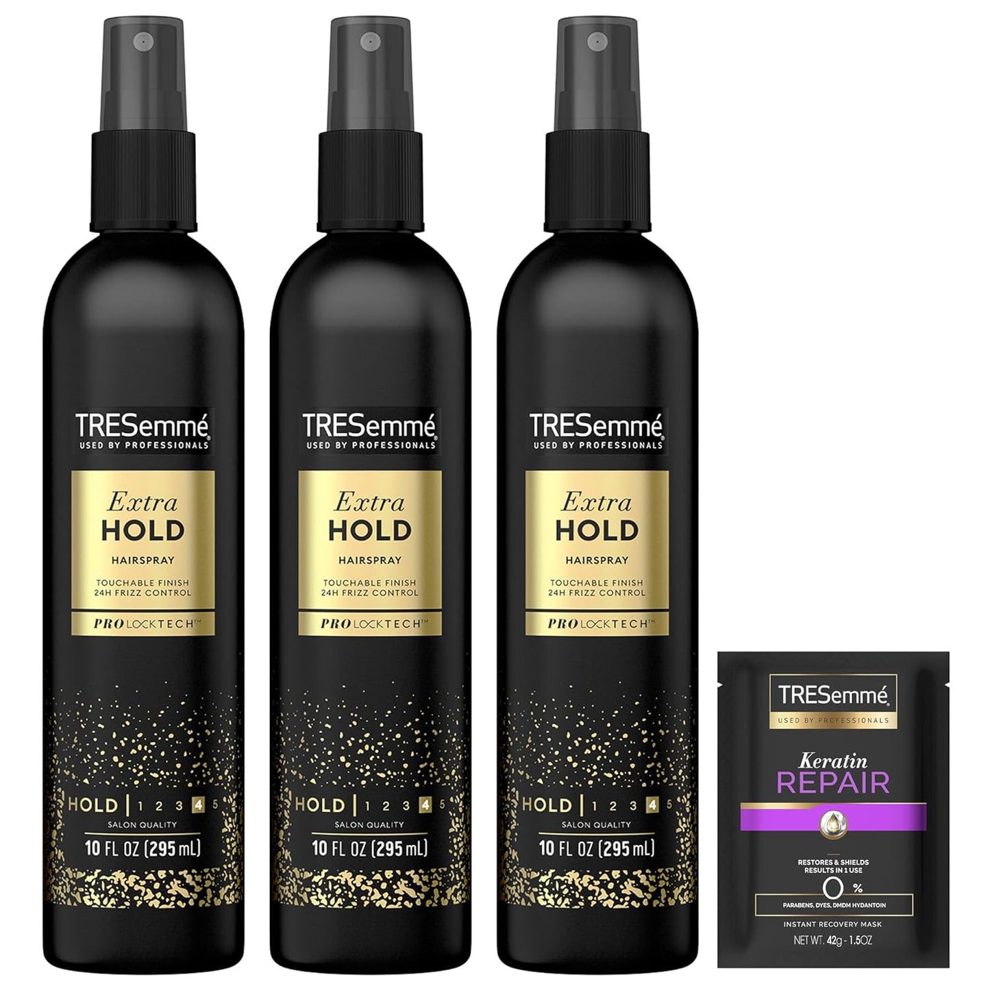 Ultimate Hair Care Set: Non-Aerosol Extra Hold Hairspray (3-Pack) + Nourishing Keratin Repair Hair Mask for Moisturized, Frizz-Free Locks!