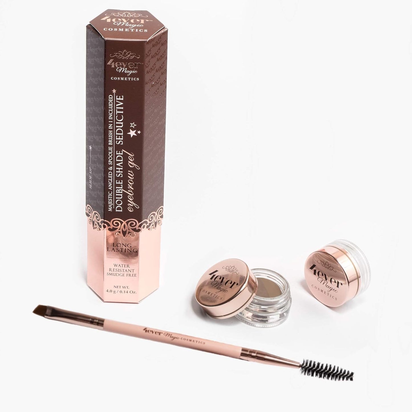 Transform Your Look with 4Ever Magic Double Shade Seductive Eyebrow Gel - Abracadabra Black