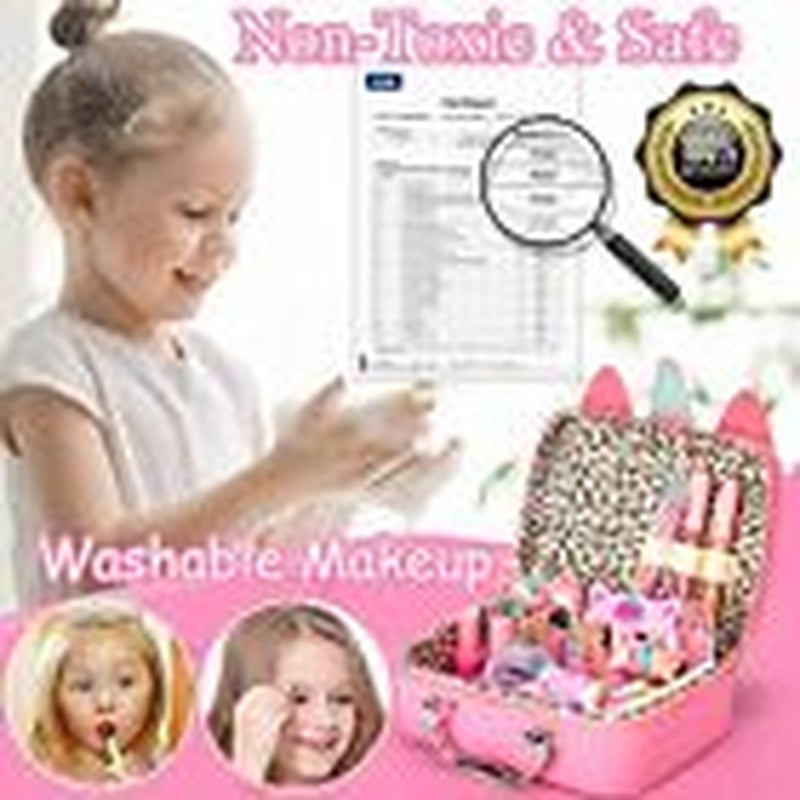 Girls Washable Makeup Set - Fun & Safe Kids Makeup Kit for Creative Play!
