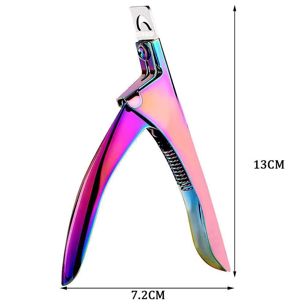 Professional Acrylic Nail Tip Cutter - Rainbow Finish Manicure Tool
