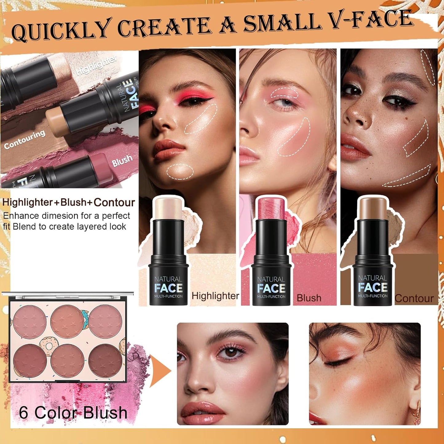 Ultimate Girls Makeup Kit: 40 Vibrant Eyeshadows, Foundation, Contour Stick & More!