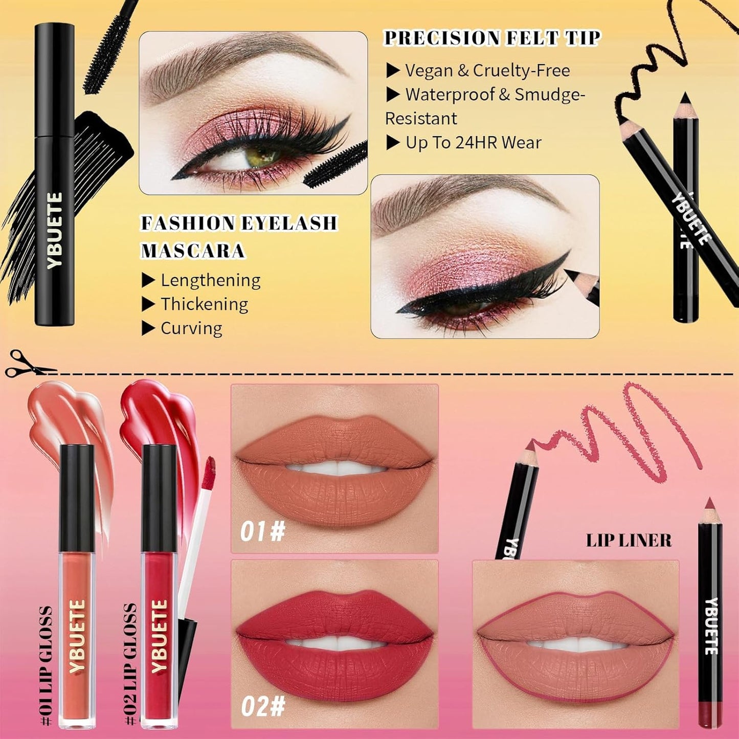 Beginner Makeup Kit for Teen,Makeup Set for Girl Women,Beginner Makeup Kit with Cosmetic Train Case Included 32 Colors Eyeshadow Blush Contour Lip Gloss Lip Liner Mascara Eyeliner Mirror