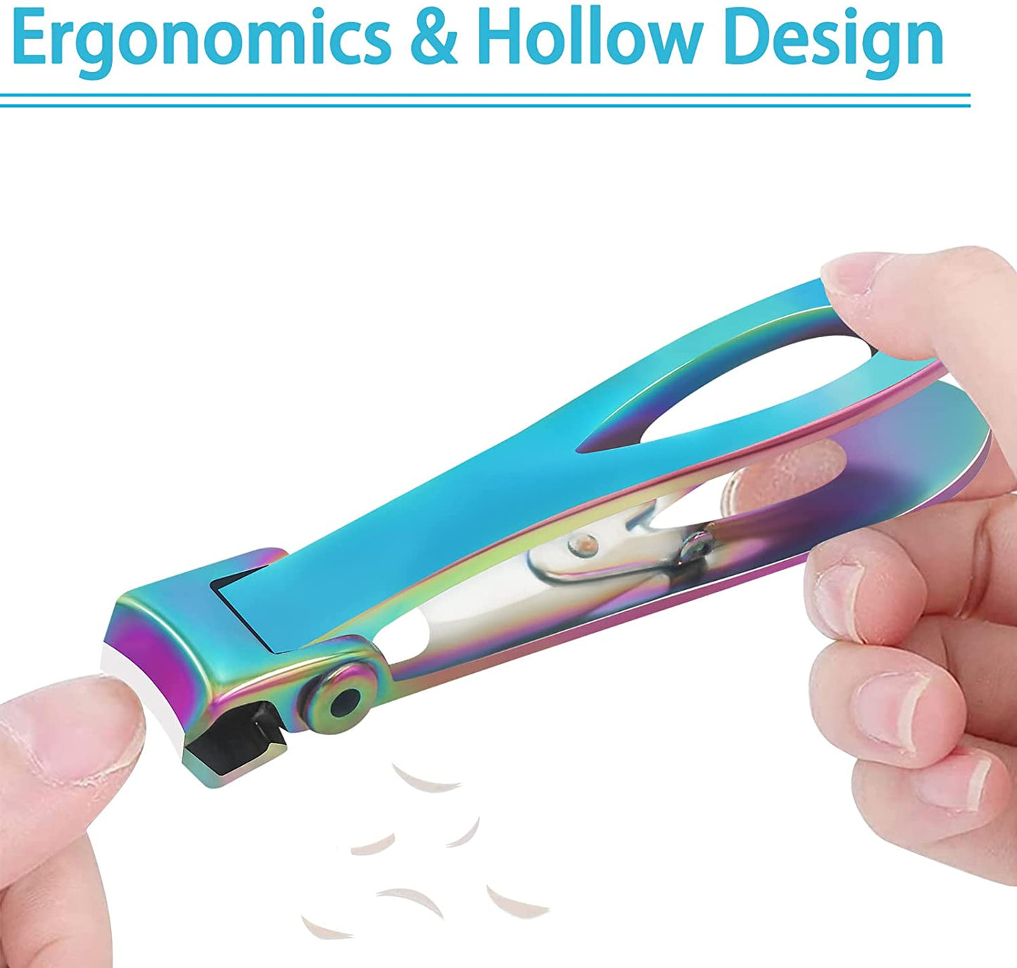 Professional Toenail Clippers for Thick Nails - Long Handle with 17mm Wide Jaw Opening, Extra Large Stainless Steel Nail Clippers for Women, Men, and Seniors (Multi-Colored)