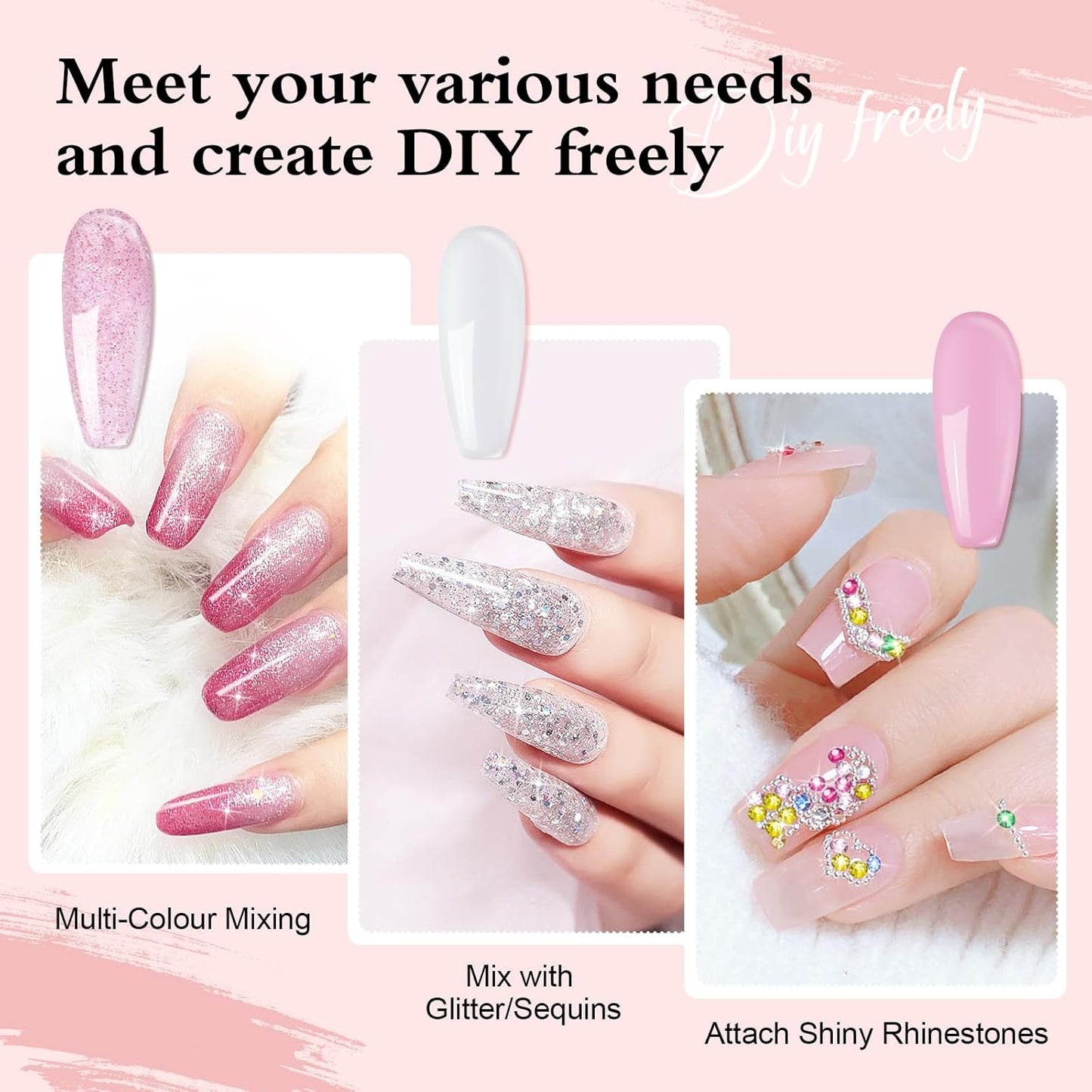 Ultimate Poly Nail Extension Gel Kit - 10 Vibrant Colors, Complete Acrylic Nail Art Set for Beginners with UV Lamp & Essential Tools!