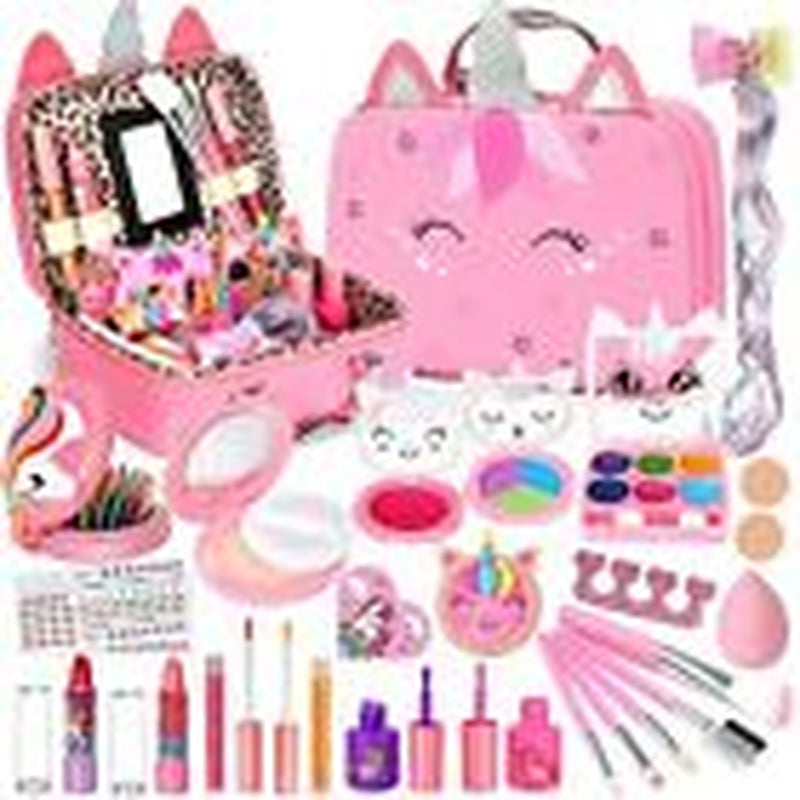 Girls Washable Makeup Set - Fun & Safe Kids Makeup Kit for Creative Play!