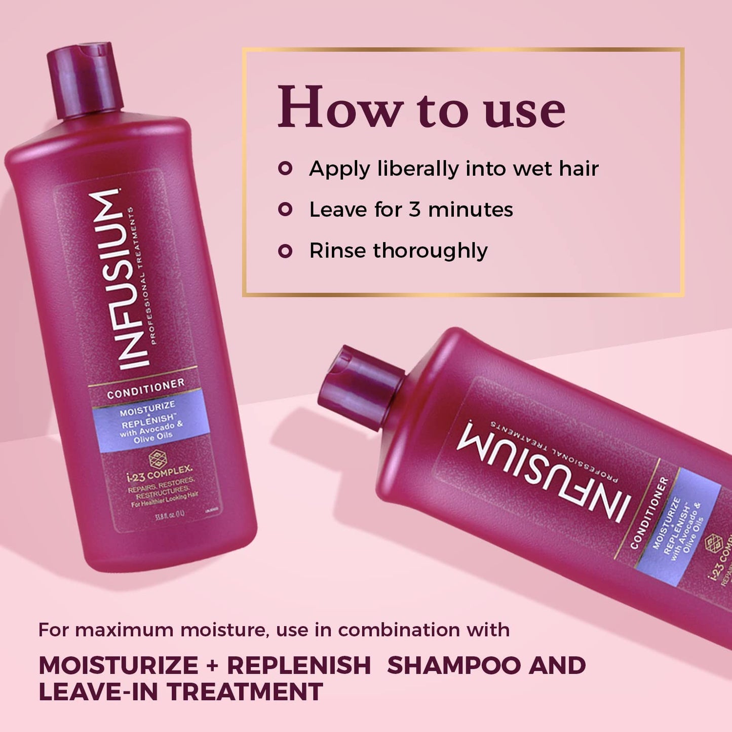 Moisturizing and Replenishing Conditioner for Dry Hair with Avocado and Olive Oils - 1 L