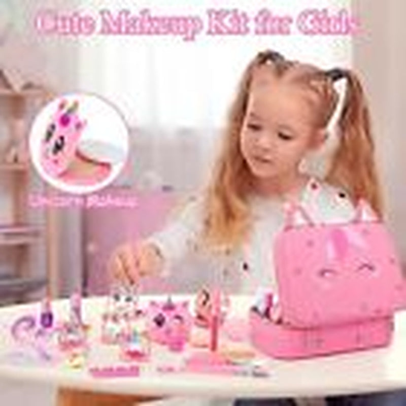 Girls Washable Makeup Set - Fun & Safe Kids Makeup Kit for Creative Play!