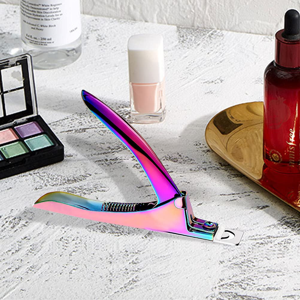 Professional Acrylic Nail Tip Cutter - Rainbow Finish Manicure Tool