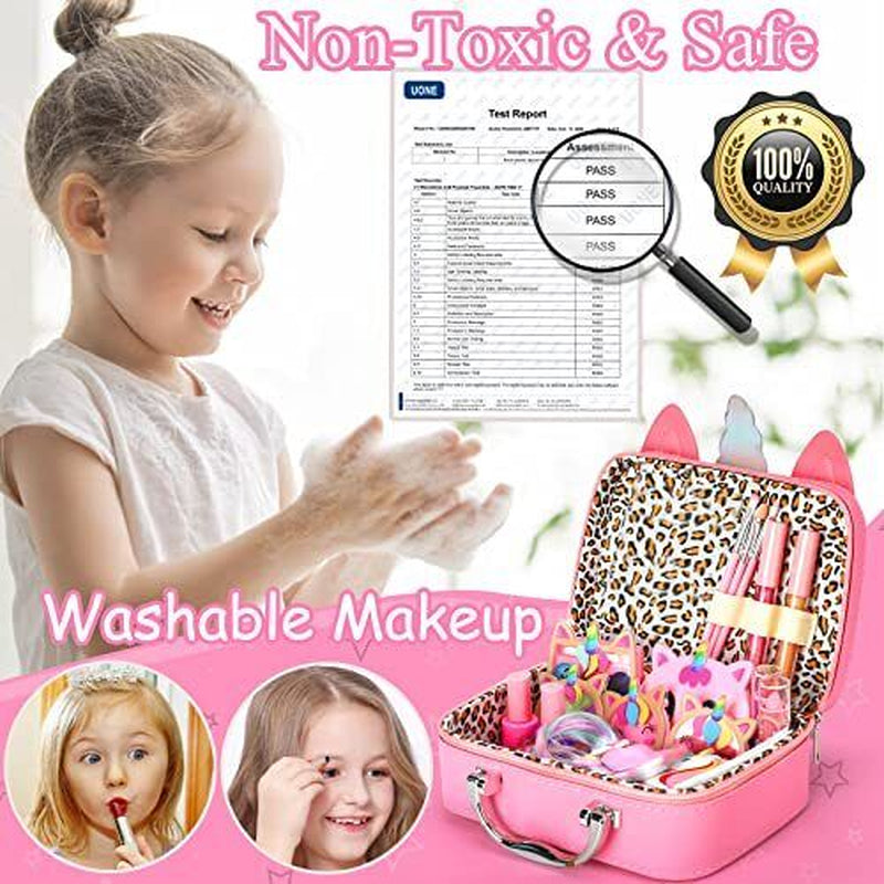 Girls Washable Makeup Set - Fun & Safe Kids Makeup Kit for Creative Play!