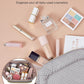Travel Makeup Organizer Bag - Large Wide-Open Pouch for Cosmetics, Toiletries, and Brushes for Women