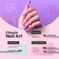 Professional Nail Art Brush Set - 6 Stylish Tools with Gray Wood Alloy Handles & Dotting Pens - Perfect Valentine's Day Gift for Her!