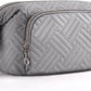 Travel Makeup Organizer Bag - Large Wide-Open Pouch for Cosmetics, Toiletries, and Brushes for Women