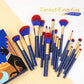 19-Piece Premium Makeup Brush Set - Synthetic Kabuki, Foundation, Contour, Blush, Concealer, Eye Shadow Blending, and Liner Brushes - Ancient Egyptian Series