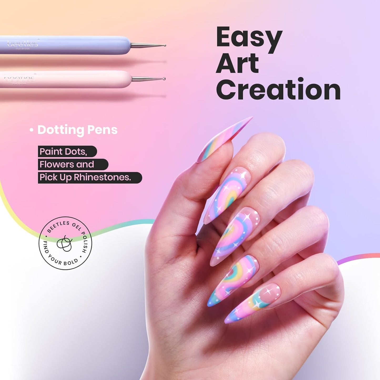 Professional Nail Art Brush Set - 6 Stylish Tools with Gray Wood Alloy Handles & Dotting Pens - Perfect Valentine's Day Gift for Her!