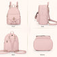 Women's Mini Backpack with Bowknot Detail - Elegant Leather Purse and Satchel with Charm Tassel
