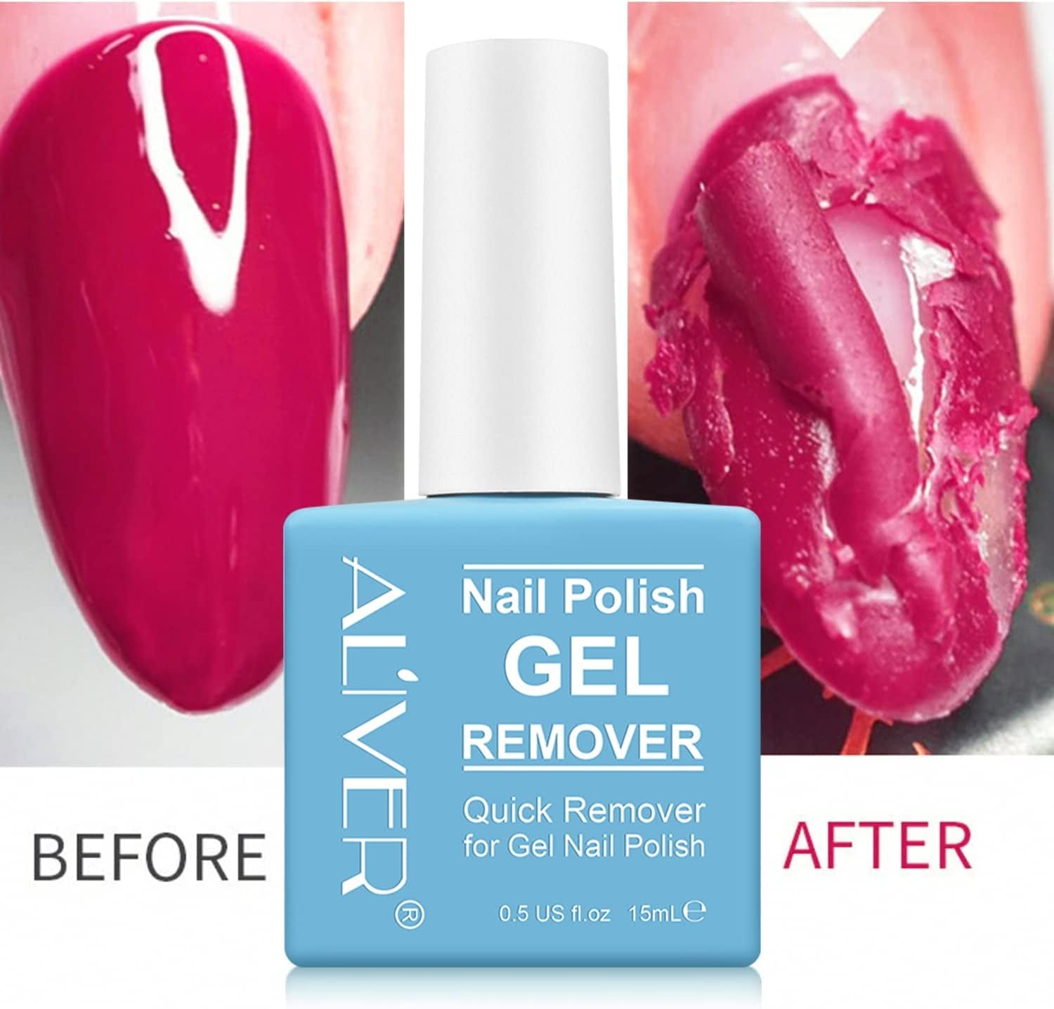 Magic Gel Nail Polish Remover – Quick & Effortless 2-4 Minute Formula, 0.5 Fl Oz