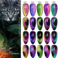 Vibrant Cat Eye Gel Nail Polish Set - 5Pcs Magnetic Rainbow Polish with Black, Soak Off UV, Perfect for Women & Girls - Pink, Green, Purple Shades