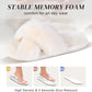 Women's Fuzzy Memory Foam Slippers with Cross Band Design - Comfortable Open Toe Indoor Shoes for Gifting