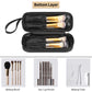 Elegant Double Layer Cosmetic Organizer for Women – Compact Travel Makeup Bag with Brush Holder