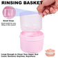 Denture Care Case - Leak-Proof Travel Bath Cup for Soaking Full and Partial Dentures and Retainers, Includes Cleaning Kit with Brush - Pink