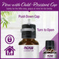 NOW Essential Oils Organic Lemongrass Oil, 100% Pure, Steam Distilled, Uplifting Aromatherapy Scent, Vegan, 1 Ounce, Child Resistant Cap