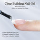 Nail Strengthener Rubber Gel Polish - 0.52Oz Clear Builder for Thickening & Extension