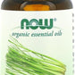 NOW Essential Oils Organic Lemongrass Oil, 100% Pure, Steam Distilled, Uplifting Aromatherapy Scent, Vegan, 1 Ounce, Child Resistant Cap