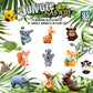 Organic Bath Bombs for Children with Hidden Surprises, Set of 12 Jungle Animal Toy Fizzies. Moisturizing and Gentle Formula, Safe for Kids, Rainbow Spa Experience, Ideal Birthday Gifts for Boys and Girls.