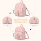 Women's Mini Backpack with Bowknot Detail - Elegant Leather Purse and Satchel with Charm Tassel