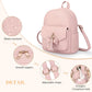 Women's Mini Backpack with Bowknot Detail - Elegant Leather Purse and Satchel with Charm Tassel