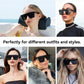 Oversized Square Fashion Sunglasses for Men and Women with Flat Top Design and Black Frame